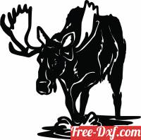 download Moose animal vector sign free ready for cut