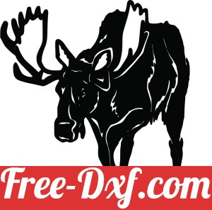Moose animal vector sign