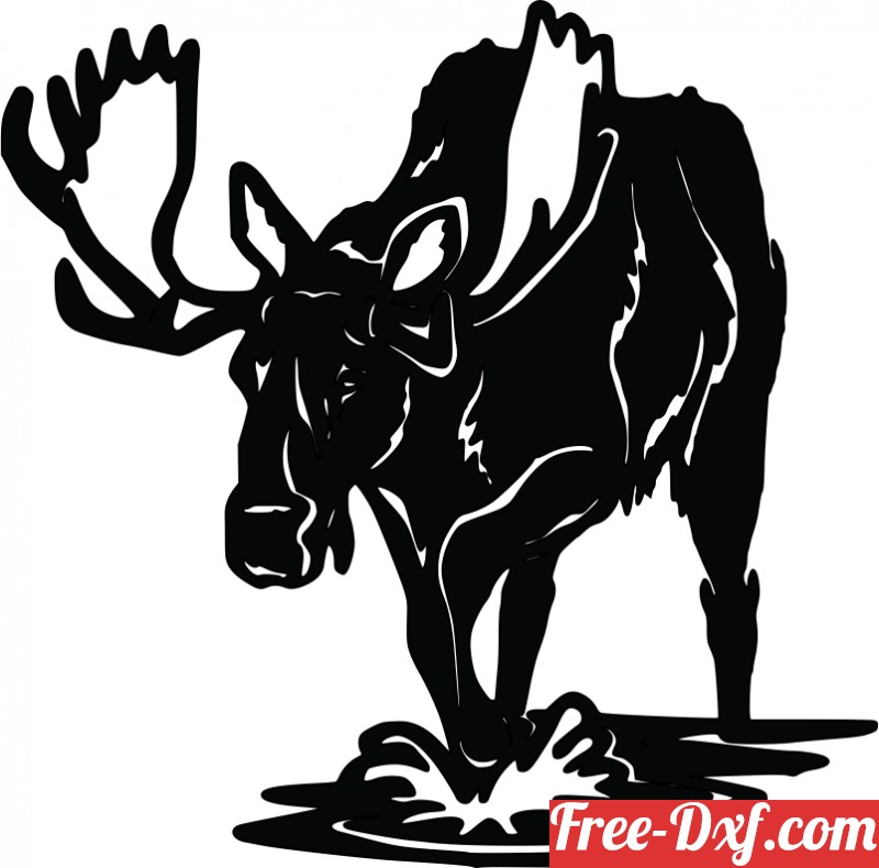 Download Moose animal vector sign QFPOj High quality free Dxf fil