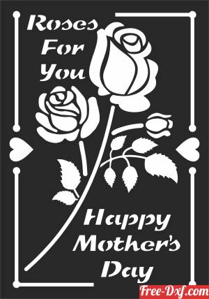 download rose for you mothers day decor free ready for cut