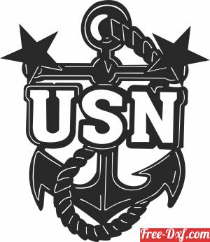 download usn anchor wall sign free ready for cut