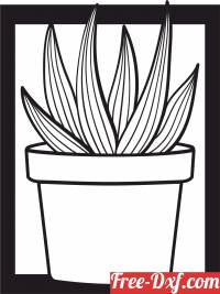download Potted Plants Snake home decor free ready for cut