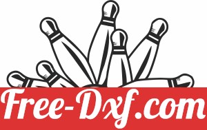 Bowling pins ball clipart