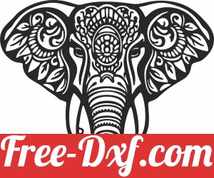 Tribal Pattern Elephant clipart