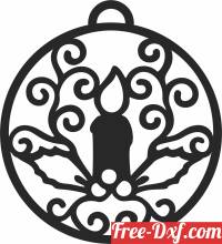 download christmas candle ornament clipart free ready for cut