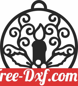 christmas candle ornament clipart