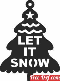 download let it snow Christmas decor tree free ready for cut