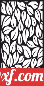 tree leaves decorative wall screen door partition panel pattern