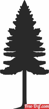 download pine Tree vector Silhouette free ready for cut