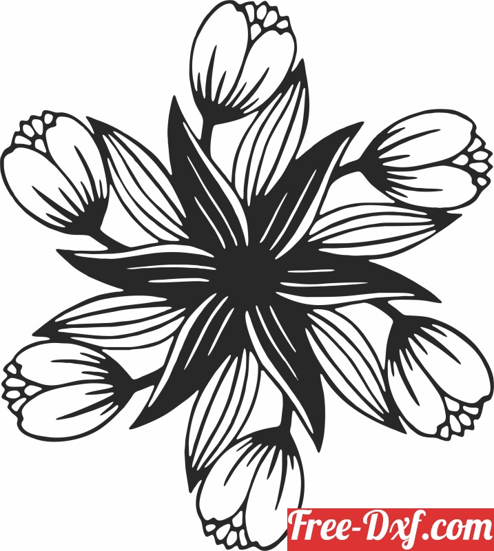 Download flowers floral decor art QYyhu High quality free Dxf fil