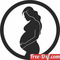 download Pregnant Woman silhouette free ready for cut