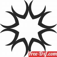 download Decorative dxf Element clipart free ready for cut
