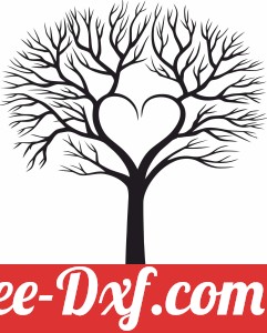 tree of love branches with heart