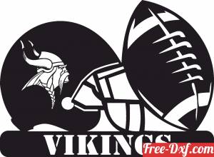 download Minnesota Vikings NFL helmet LOGO free ready for cut