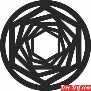 download Round decorative wall decor free ready for cut
