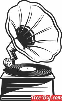 download Gramophone retro Record free ready for cut