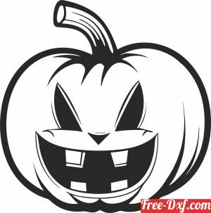 download scary Pumpkin halloween cliparts free ready for cut