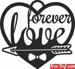 download Heart love forever valentines day silhouette free ready for cut