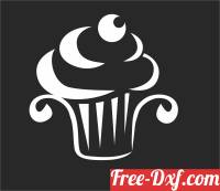 download cupcake cup art sign free ready for cut