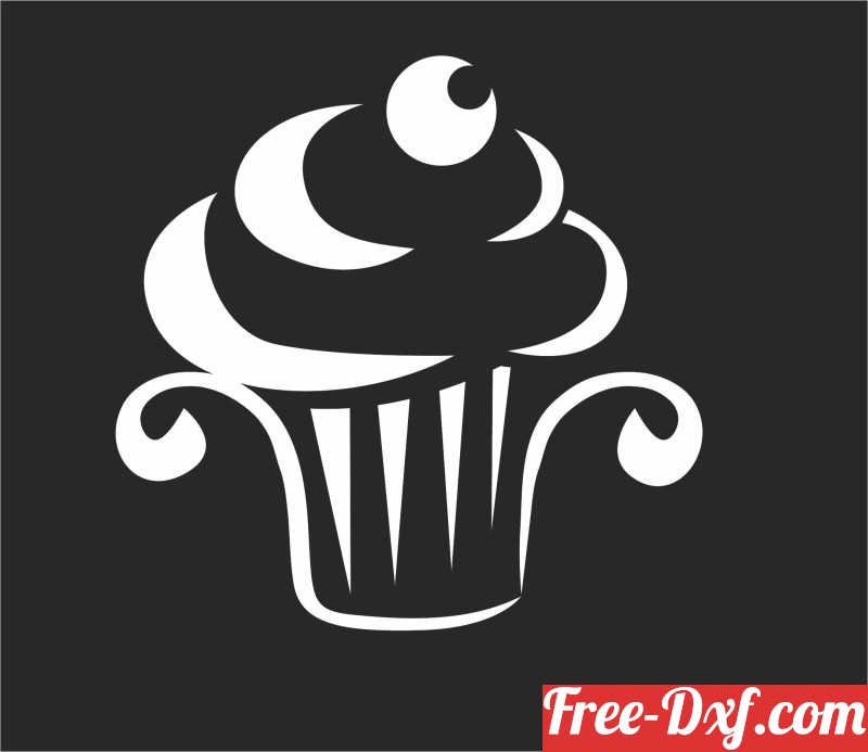 cupcake stencil clipart