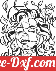 leaves art face