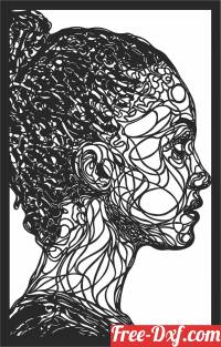 download woman lines art cliparts free ready for cut