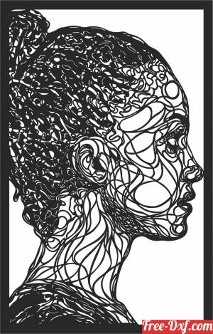 download woman lines art cliparts free ready for cut