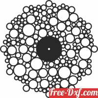 download decorative wall clock circles free ready for cut