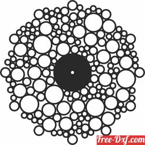 download decorative wall clock circles free ready for cut