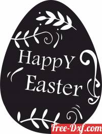 download happy easter egg design free ready for cut