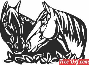 download horses couple cliparts free ready for cut