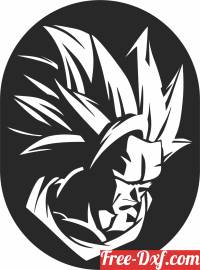 download goku Dragon Ball Z wall sign free ready for cut