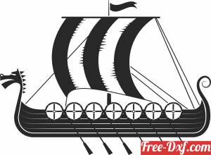 download vikings ship clipart free ready for cut