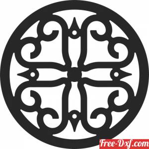 download wall decorative round pattern free ready for cut