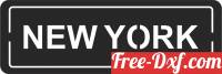 download new york wall plaque sign free ready for cut