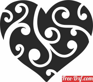 download Heart wall decor valentines free ready for cut