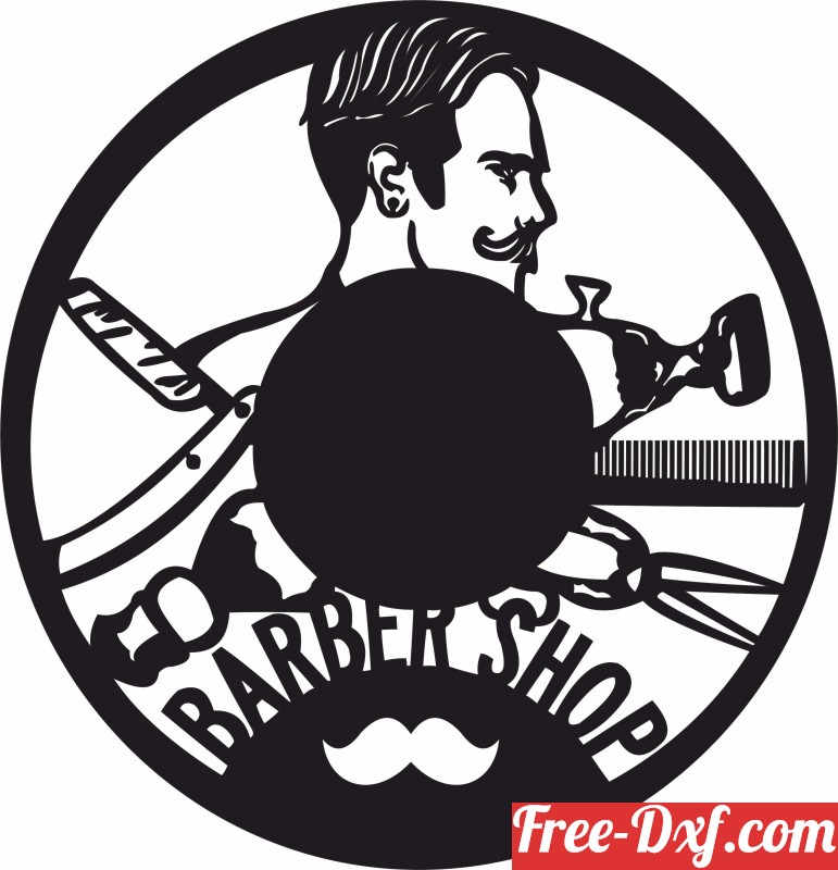 Barber shop E0010825 file cdr and dxf free vector download for