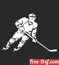 download Ice Hockey player clipart free ready for cut