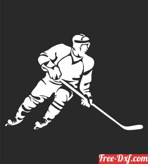 download Ice Hockey player clipart free ready for cut