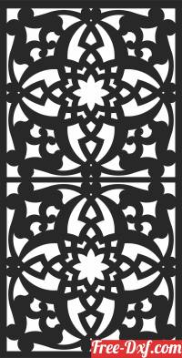 download Wall Decorative door   PATTERN free ready for cut