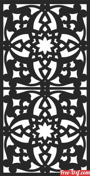 download Wall Decorative door   PATTERN free ready for cut