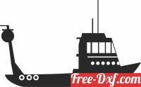 download fishing boat silhouette free ready for cut