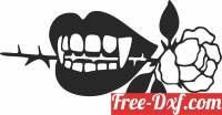 download Rose In vampir Teeth clipart free ready for cut