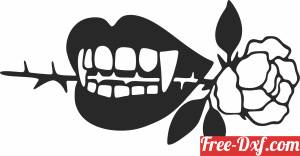 download Rose In vampir Teeth clipart free ready for cut