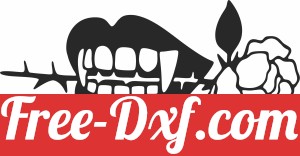 Rose In vampir Teeth clipart