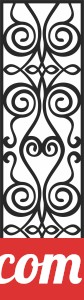Decorative floral pattern screen door