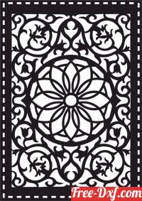 download decorative panel floral screen pattern wall partition free ready for cut