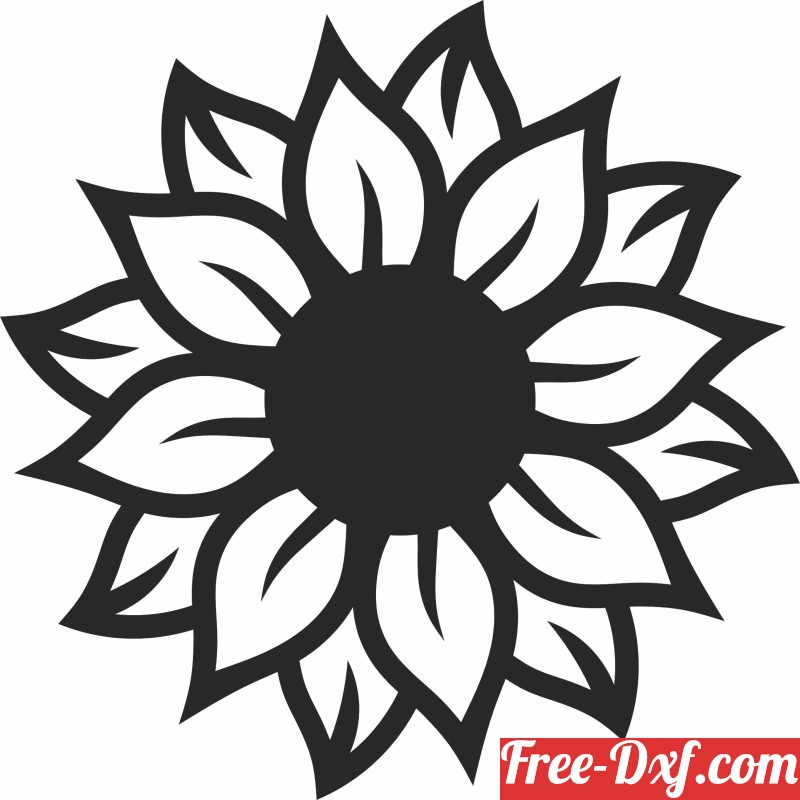 Download sunflower clipart RiULJ High quality free Dxf files, Svg