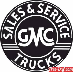 download GMC Trucks Sales and Service logo free ready for cut