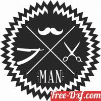 download Barbershop Man clipart free ready for cut